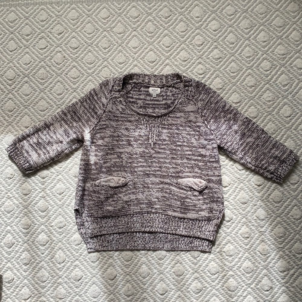 Aritzia | Wilfred- cropped marl knit sweater